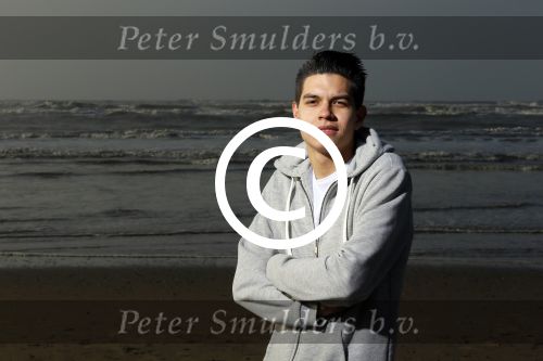 Bloemendaal 8 februari 2015
Jordy Maas op het strand bij Bloemendaal