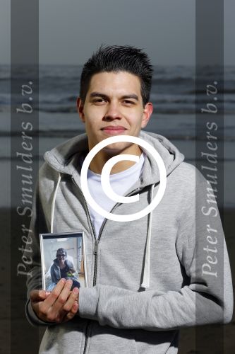 Bloemendaal 8 februari 2015
Jordy Maas op het strand bij Bloemendaal