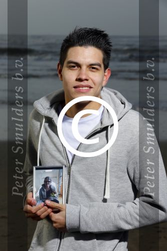 Bloemendaal 8 februari 2015
Jordy Maas op het strand bij Bloemendaal