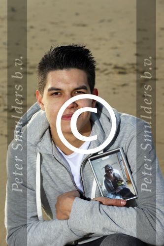 Bloemendaal 8 februari 2015
Jordy Maas op het strand bij Bloemendaal