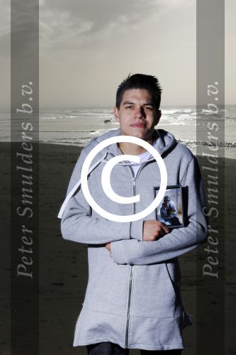 Bloemendaal 8 februari 2015
Jordy Maas op het strand bij Bloemendaal