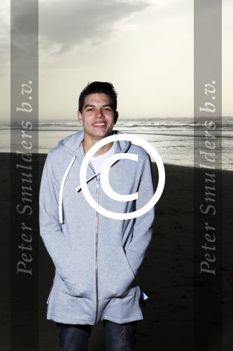 Bloemendaal 8 februari 2015
Jordy Maas op het strand bij Bloemendaal