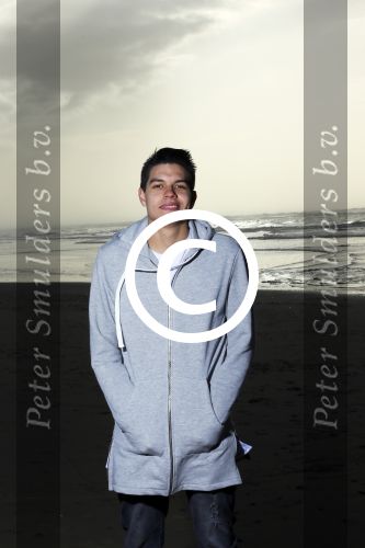 Bloemendaal 8 februari 2015
Jordy Maas op het strand bij Bloemendaal