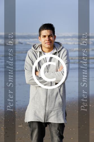 Bloemendaal 8 februari 2015
Jordy Maas op het strand bij Bloemendaal