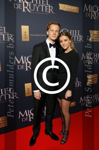 Amsterdam 26 januari 2015
Premiere Michiel de Ruyter film in het scheepvaartmuseum 
Luca Borsato met vriendin