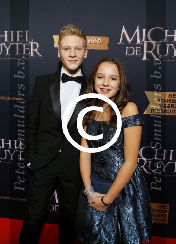 Amsterdam 26 januari 2015
Premiere Michiel de Ruyter film in het scheepvaartmuseum 
Luca Borsato en Jada Borsato