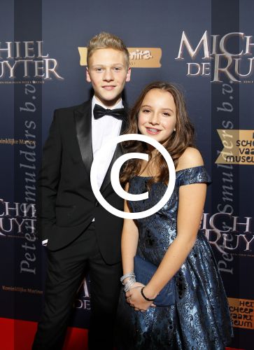 Amsterdam 26 januari 2015
Premiere Michiel de Ruyter film in het scheepvaartmuseum 
Luca Borsato en Jada Borsato