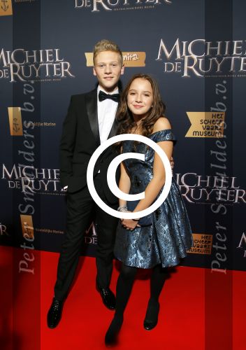 Amsterdam 26 januari 2015
Premiere Michiel de Ruyter film in het scheepvaartmuseum 
Luca Borsato en Jada Borsato