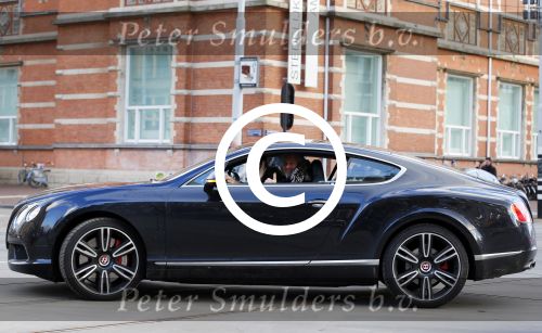 Amsterdam 31 januari 2015
Mark Teurlings met zijn vrouw Yvette in zijn Bentley.