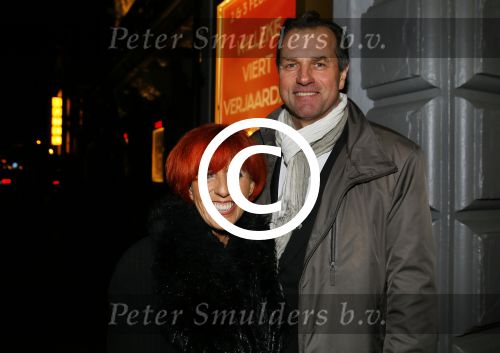 Amsterdam 2 februari 2015
Trea Dobbs met haar nieuwe vriend Peter  bij jubileum concert Willeke Alberti in Carre