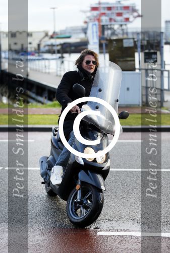 Amsterdam 1 februari 2015
Tygo Gernandt op zijn scooter.