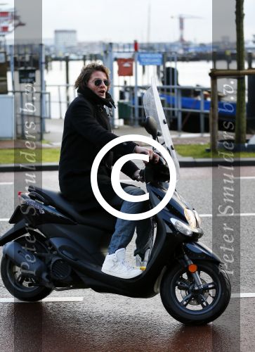 Amsterdam 1 februari 2015
Tygo Gernandt op zijn scooter.