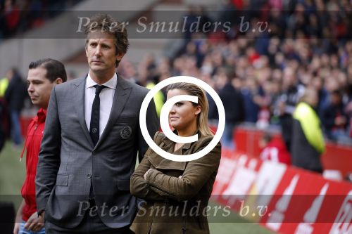 Amsterdam 7 februari 2016
Afscheid John Heitinga voor de wedstrijd AJAX-Feyenoord in de arena.
Zijn vrouw Charlotte Sophie en kinderen Jezebel en Lennox zijn ook aanwezig.