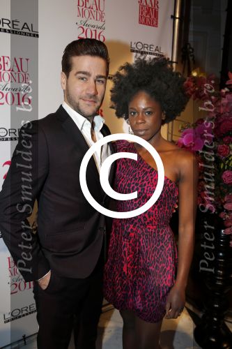 Amsterdam 18 januari 2016
Uitreiking Beau monde awards in het Amstel Hotel.
Dave Mantel met zijn vriendin