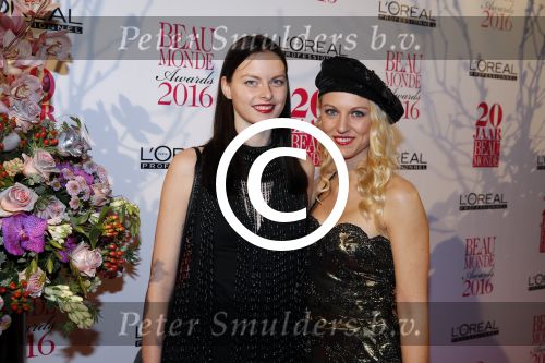 Amsterdam 18 januari 2016
Uitreiking Beau monde awards in het Amstel Hotel.
Elisah Braaksma met een vriendin