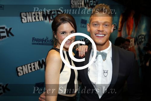 Amsterdam 18 januari 2016 
Premiere Sneekweek in Tuschinski.
Ferry Doedens met Marly v d Velden