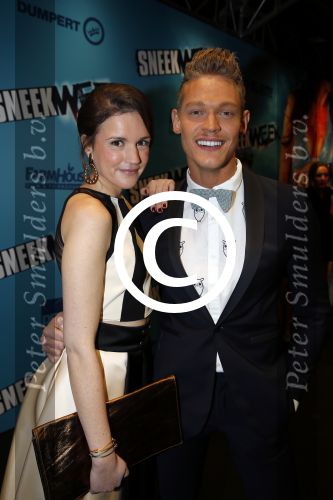 Amsterdam 18 januari 2016 
Premiere Sneekweek in Tuschinski.
Ferry Doedens met Marly v d Velden
