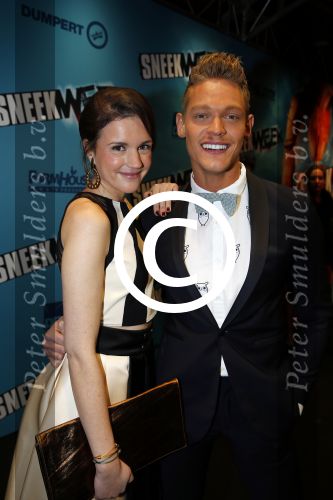 Amsterdam 18 januari 2016 
Premiere Sneekweek in Tuschinski.
Ferry Doedens met Marly v d Velden