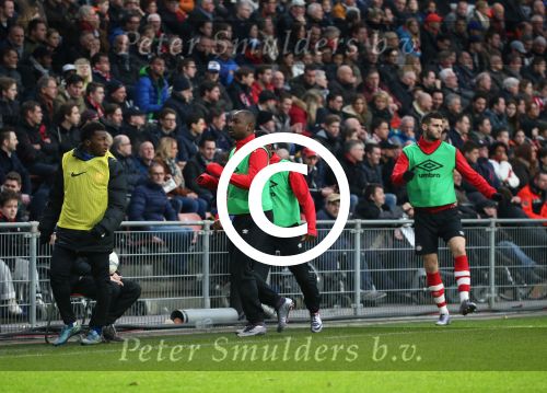 Eindhoven, 24 Januari 2016
PSV-FC Twente, eindstand 4-2  Kompetitie Seizoen 2015/2016
Gaston Pereiro en Jetro Willems als invaller