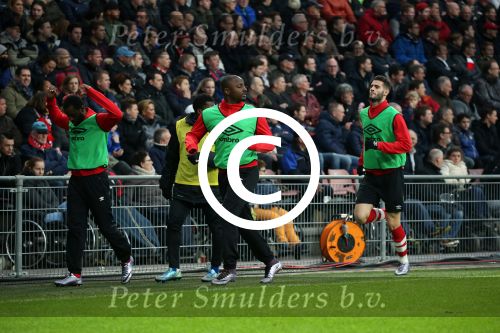 Eindhoven, 24 Januari 2016
PSV-FC Twente, eindstand 4-2  Kompetitie Seizoen 2015/2016
Gaston Pereiro en Jetro Willems als invaller