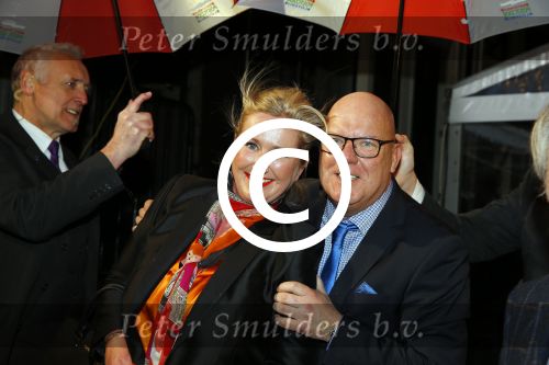 Amsterdam 26 januari 2016
Goed geld gala van de nationale postcode loterij in carre met als hoofdgast George Clooney. Gaston Starreveld met vrouw