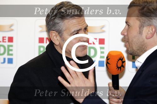 Amsterdam 26 januari 2016
Goed geld gala van de nationale postcode loterij in carre met als hoofdgast George Clooney.
Winston Gerschtanowitz interviewt hem