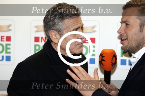 Amsterdam 26 januari 2016
Goed geld gala van de nationale postcode loterij in carre met als hoofdgast George Clooney.
Winston Gerschtanowitz interviewt hem