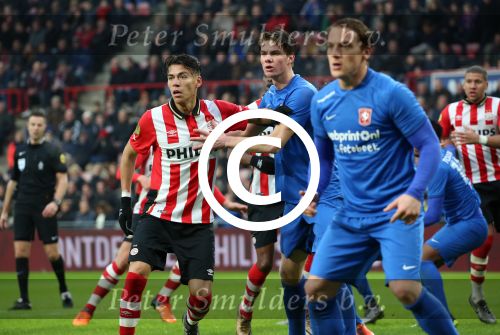 Eindhoven, 24 Januari 2016
PSV-FC Twente, eindstand 4-2  Kompetitie Seizoen 2015/2016
Hector Moreno scoort 1-0 en 2-0