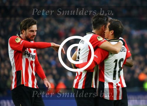 Eindhoven, 24 Januari 2016
PSV-FC Twente, eindstand 4-2  Kompetitie Seizoen 2015/2016
Hector Moreno scoort 1-0 en 2-0