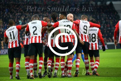 Eindhoven, 24 Januari 2016
PSV-FC Twente, eindstand 4-2  Kompetitie Seizoen 2015/2016
Hector Moreno scoort 1-0 en 2-0