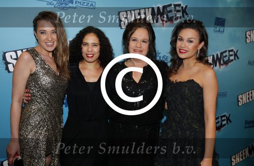 Amsterdam 18 januari 2016 
Premiere Sneekweek in Tuschinski.
Holly Brood met moeder Xandra en zussen Lola en Brenda