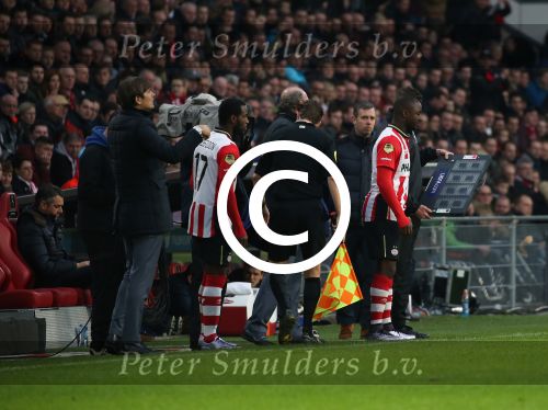 Eindhoven, 24 Januari 2016
PSV-FC Twente, eindstand 4-2  Kompetitie Seizoen 2015/2016
Jetro Willems voor de eerste maal ingevallen na een zware blessure