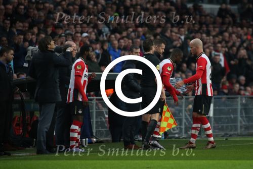 Eindhoven, 24 Januari 2016
PSV-FC Twente, eindstand 4-2  Kompetitie Seizoen 2015/2016
Jetro Willems voor de eerste maal ingevallen na een zware blessure