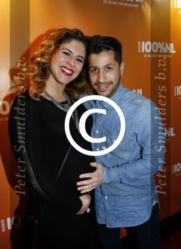 Uitgeest 2 februari 2016
Uitreiking 100% NL awards bij A9 studio\'s. Jody Bernal met zijn zwangere vrouw