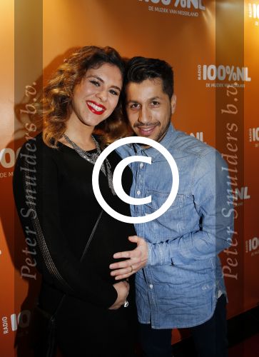 Uitgeest 2 februari 2016
Uitreiking 100% NL awards bij A9 studio\'s. Jody Bernal met zijn zwangere vrouw