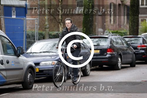 Amsterdam 27 januari 2016 
Kees Prins op de fiets in Amsterdam