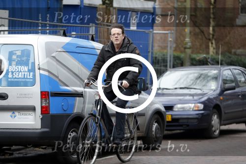 Amsterdam 27 januari 2016 
Kees Prins op de fiets in Amsterdam