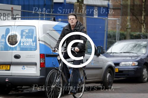 Amsterdam 27 januari 2016 
Kees Prins op de fiets in Amsterdam