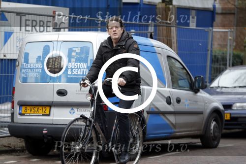 Amsterdam 27 januari 2016 
Kees Prins op de fiets in Amsterdam