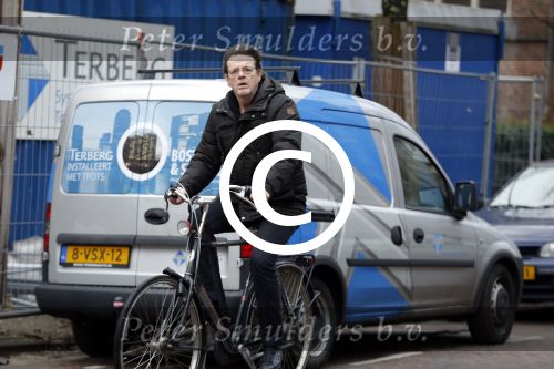 Amsterdam 27 januari 2016 
Kees Prins op de fiets in Amsterdam