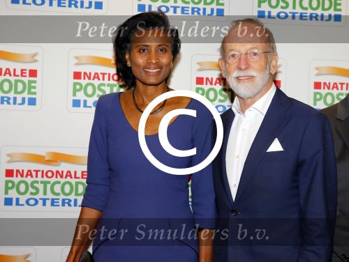 Amsterdam 26 januari 2016
Goed geld gala van de nationale postcode loterij in carre met als hoofdgast George Clooney. Laetitia Griffith met man