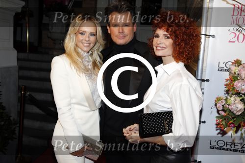Amsterdam 18 januari 2016
Uitreiking Beau monde awards in het Amstel Hotel.
Leontine Borsato met Leco v Zadelhoff en Chantal Janzen