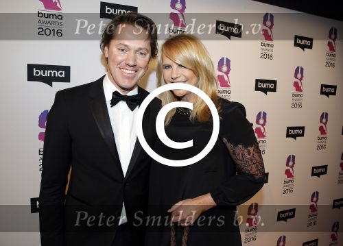Hilversum 15 februari 2016
Buma awards in studio 21 op het mediapark.
Jeroen Rietbergen en Linda de Mol