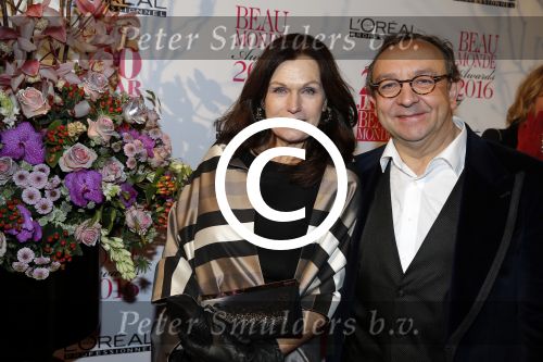 Amsterdam 18 januari 2016
Uitreiking Beau monde awards in het Amstel Hotel.
Liz Snoijink met John