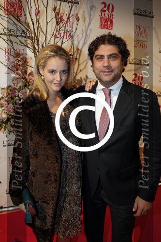 Amsterdam 18 januari 2016
Uitreiking Beau monde awards in het Amstel Hotel.
Liza Sips zwanger met haar vriend Ralph Manheim