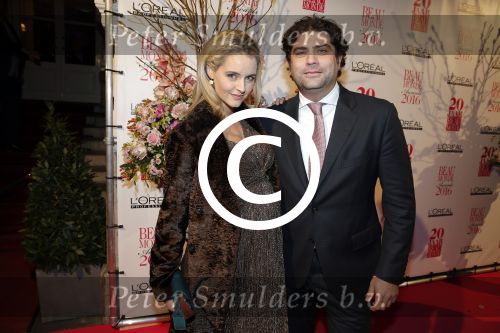 Amsterdam 18 januari 2016
Uitreiking Beau monde awards in het Amstel Hotel.
Liza Sips zwanger met haar vriend Ralph Manheim