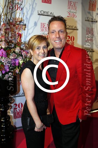 Amsterdam 18 januari 2016
Uitreiking Beau monde awards in het Amstel Hotel.
Rob Geus met vrouw