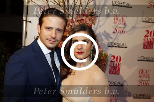 Amsterdam 18 januari 2016
Uitreiking Beau monde awards in het Amstel Hotel.
Rosa da Silva met partner Wouter Zweers