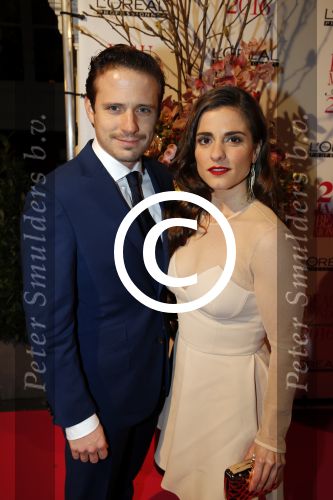 Amsterdam 18 januari 2016
Uitreiking Beau monde awards in het Amstel Hotel.
Rosa da Silva met partner Wouter Zweers