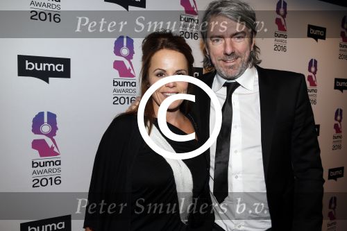 Hilversum 15 februari 2016
Buma awards in studio 21 op het mediapark. Ruud de Wild met vriendin